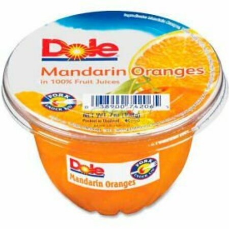 MARJACK Dole® Fruit Cups, Mandarin Orange, 7 oz, 12/Carton DFC74206011